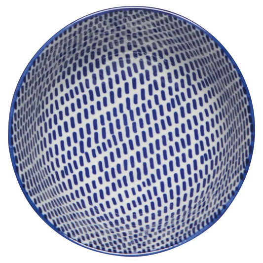 Orange Blue Blossom Stamped Bowl - PABOOM