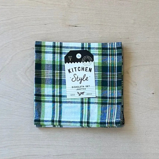 Plaid Green Dishcloths - PABOOM