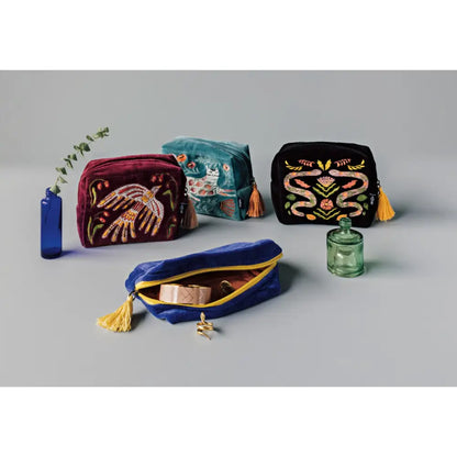 Plume Embroidered Pouch - PABOOM