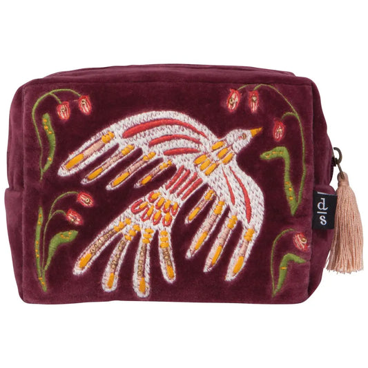 Plume Embroidered Pouch - PABOOM
