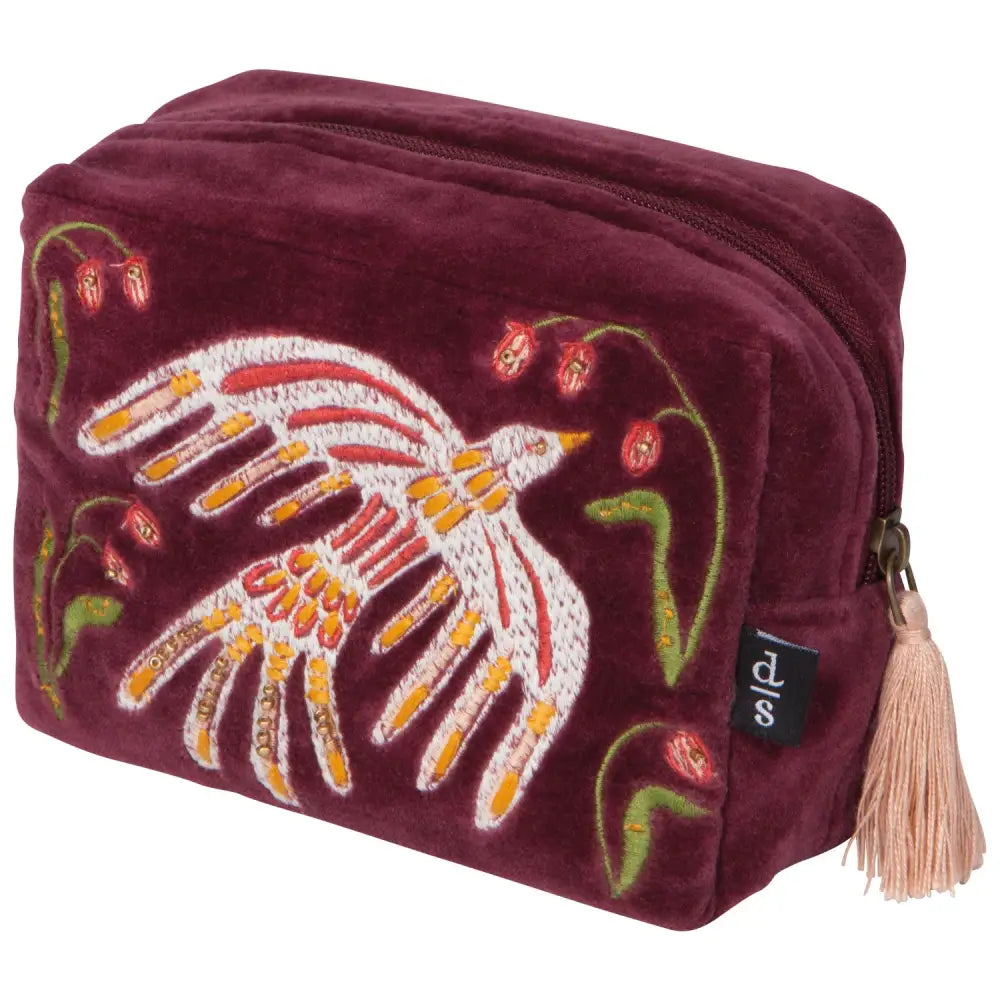 Plume Embroidered Pouch - PABOOM