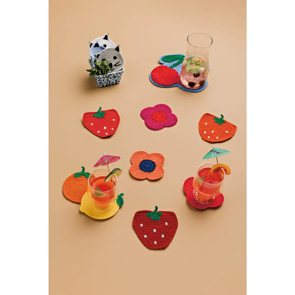Danica - Poppy Crochet Coasters Set