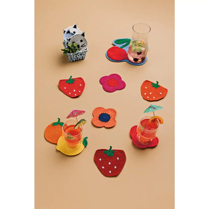 Danica - Poppy Crochet Coasters Set