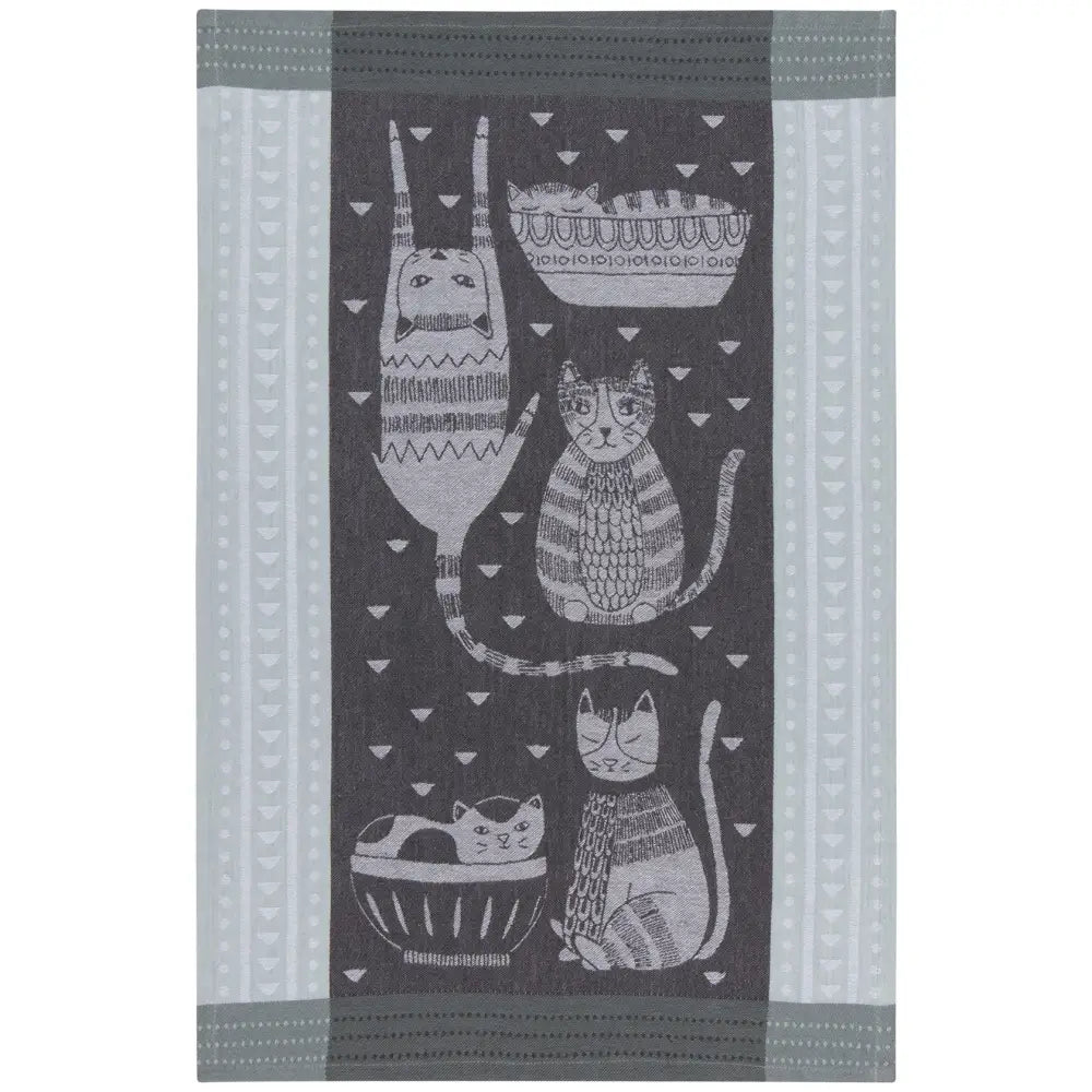 Danica - Purr Party Jacquard Dishtowel
