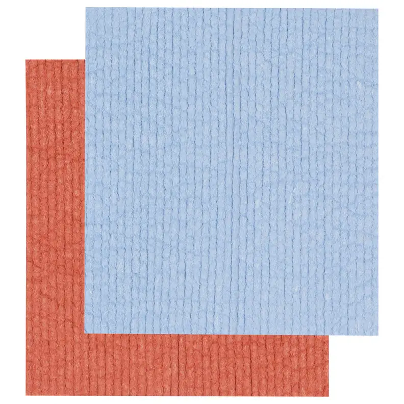 Rust and Sky Blue Sponge Cloths - PABOOM