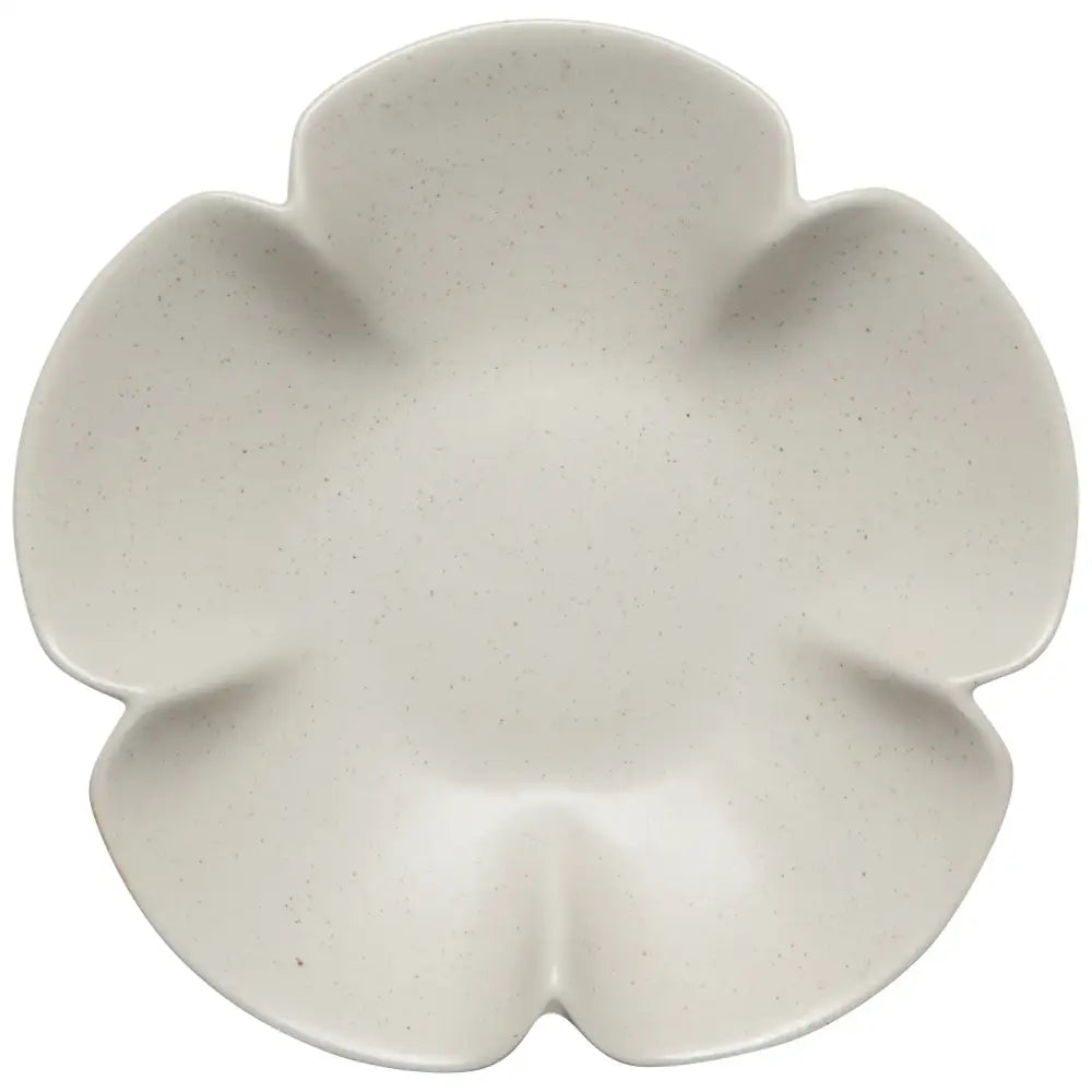 Danica - off-white flower-shaped ceramic bowl