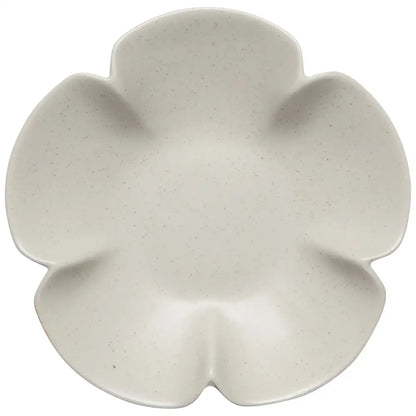 Danica - off-white flower-shaped ceramic bowl