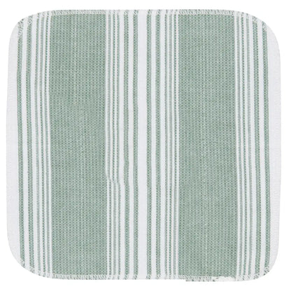 Danica - green white striped dishcloth