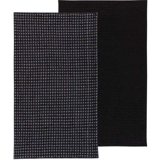 Second Spin Dishtowel Set Black - PABOOM