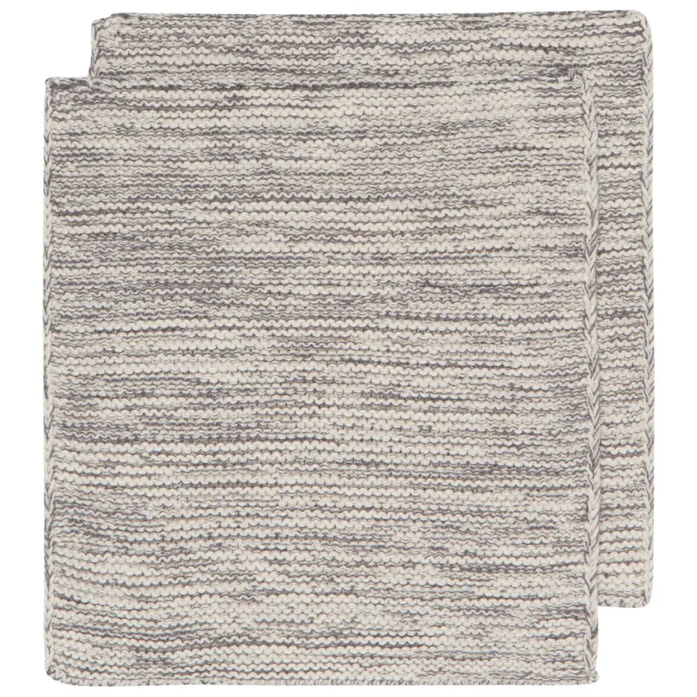 Danica - two gray white knitted blankets