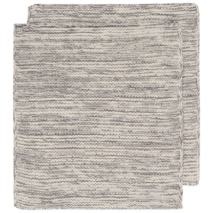 Danica - two gray white knitted blankets