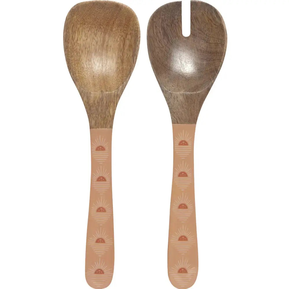 Soleil Mango Wood Salad Servers Set - PABOOM