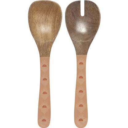 Soleil Mango Wood Salad Servers Set - PABOOM