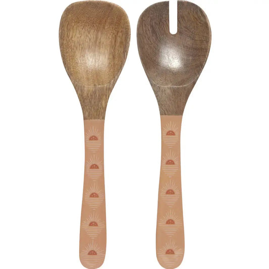 Soleil Mango Wood Salad Servers Set - PABOOM