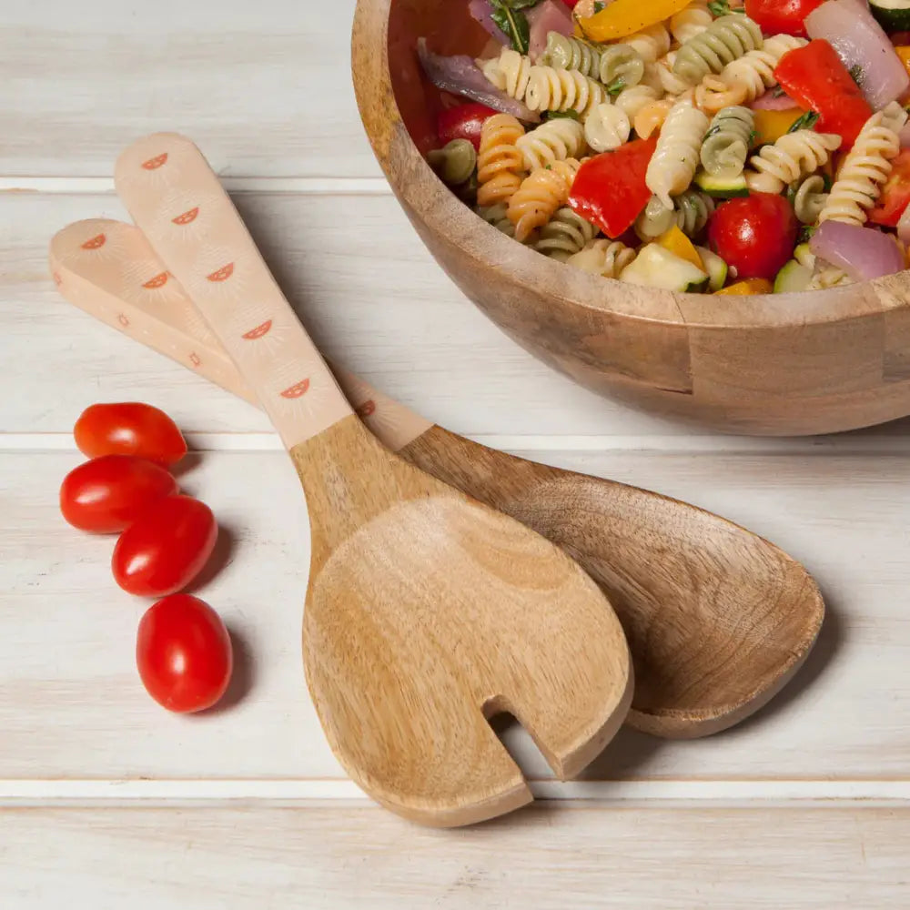 Soleil Mango Wood Salad Servers Set - PABOOM