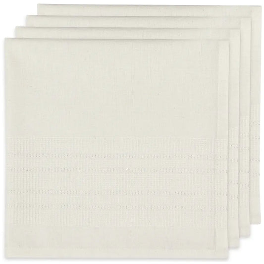 White Estela Woven Napkins Set - PABOOM