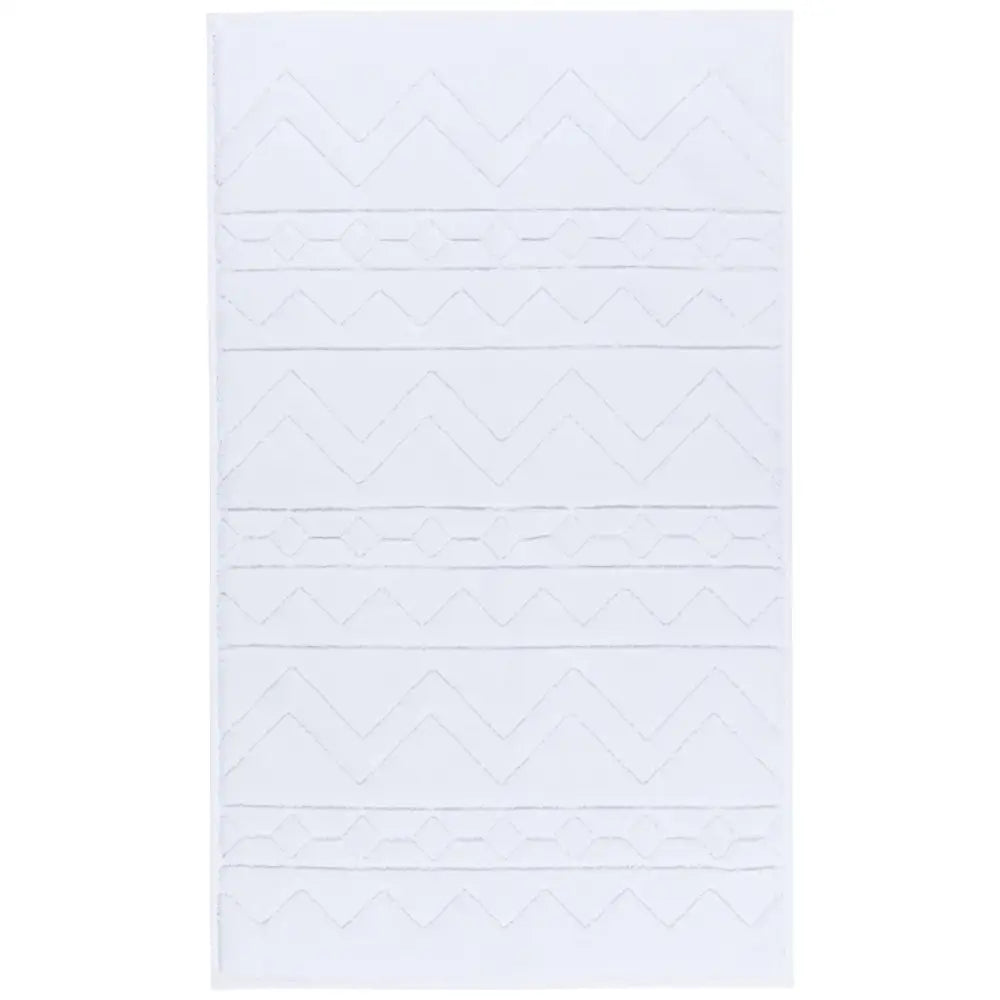 White Jaquard Bathmat - PABOOM