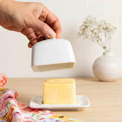 Danica - White Square Butter Dish