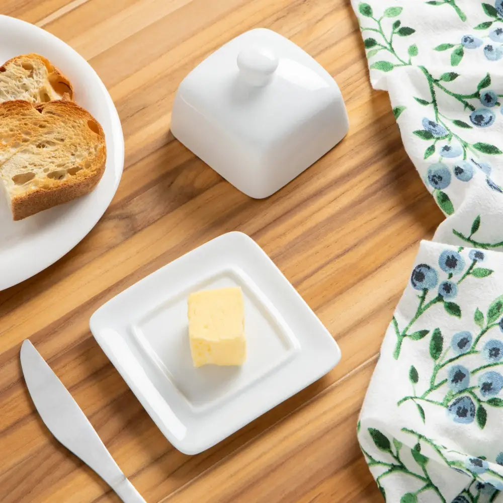 Danica - White Square Butter Dish