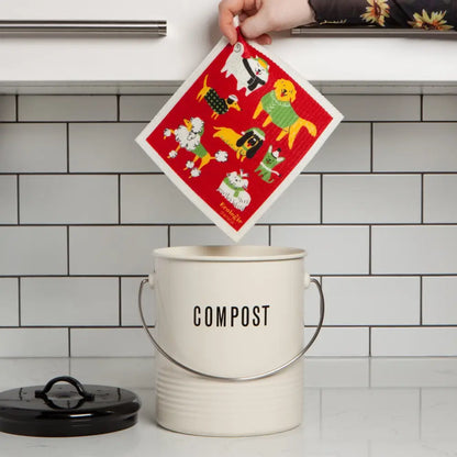 Danica - Yule Dogs Swedish Dishcloth