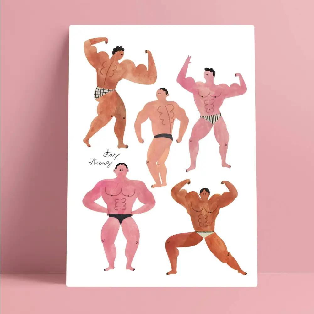Daria Solak Illustrations - BODYBUILDERS print