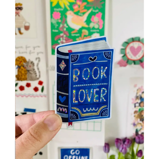 Book Lover Glitter Sticker - PABOOM