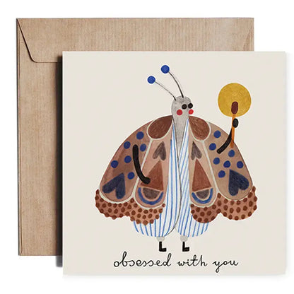 Obsessed With You Moth Card - PABOOM