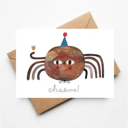 Daria Solak Illustrations - SPIDER CHEERS card