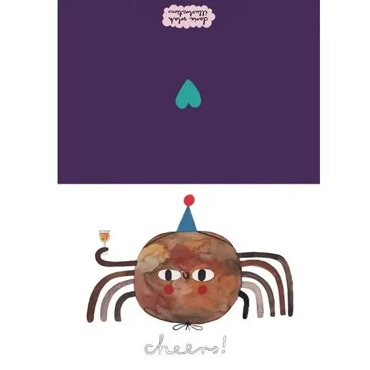 Daria Solak Illustrations - SPIDER CHEERS card