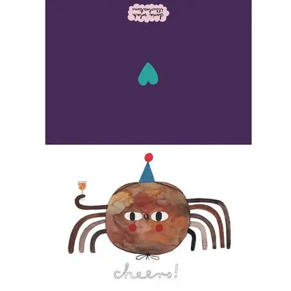 Daria Solak Illustrations - SPIDER CHEERS card