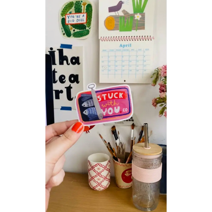 Daria Solak Illustrations - STUCK WITH YOU sticker
