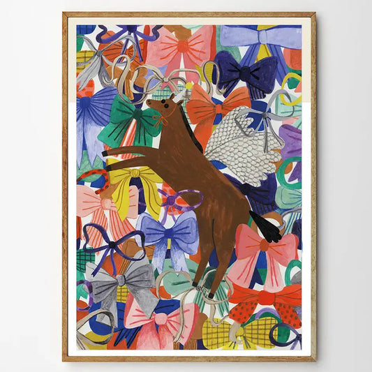 Unicorns In Bows Print - PABOOM