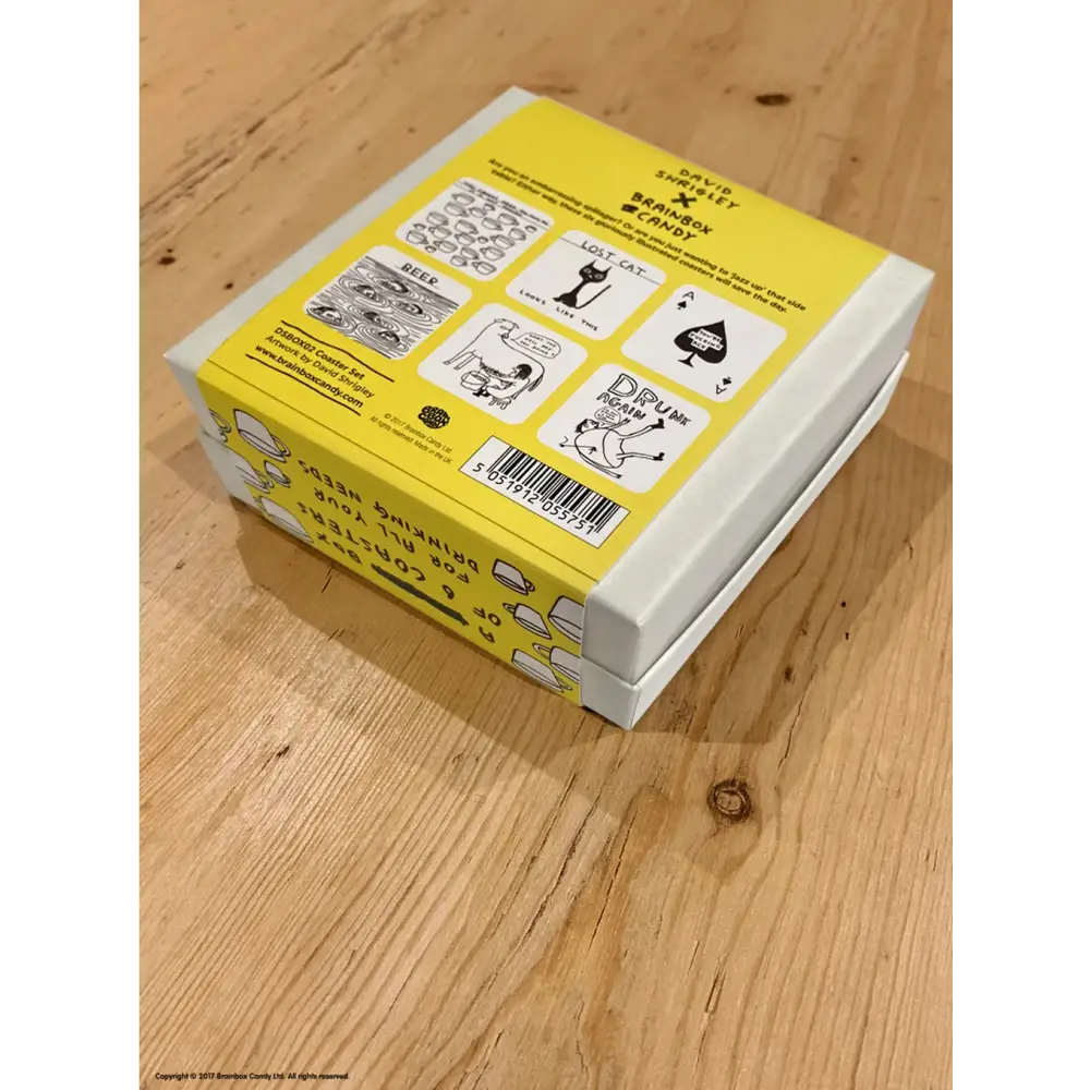 David Shrigley Art Coasters Set - PABOOM