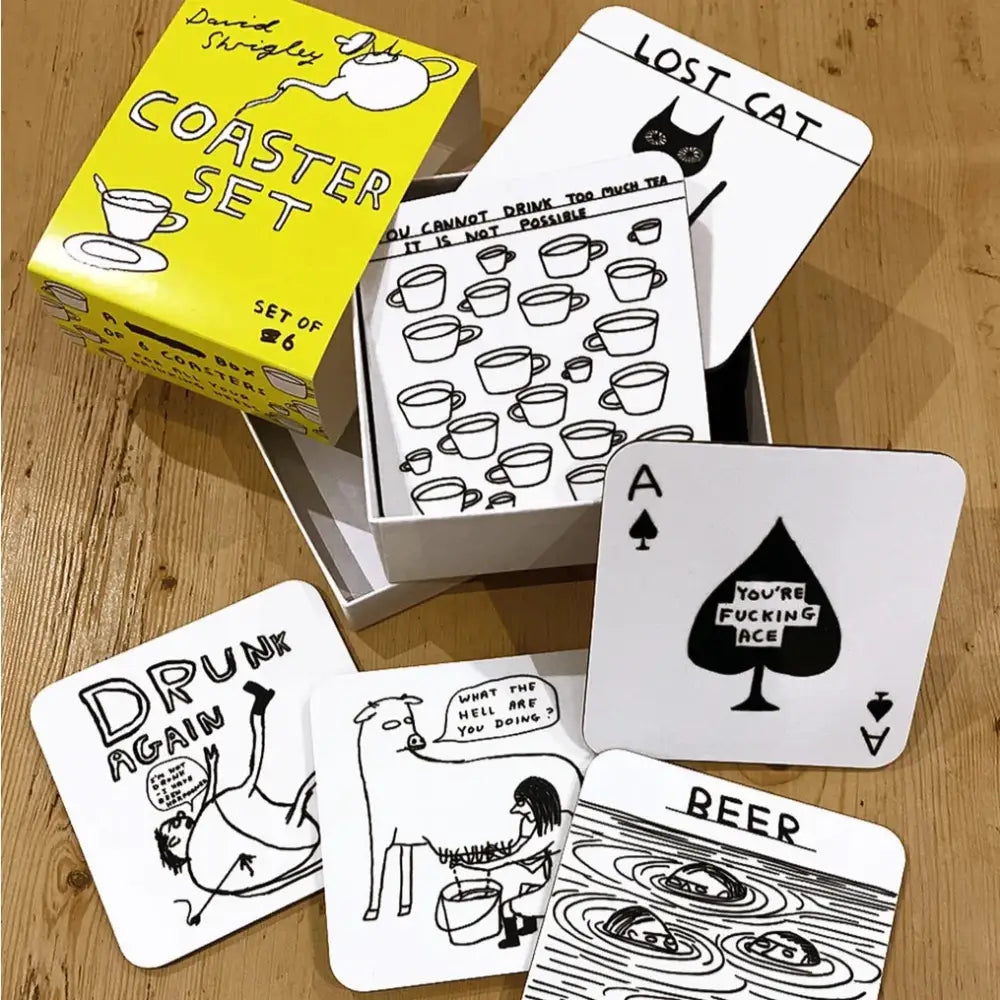 David Shrigley Art Coasters Set - PABOOM
