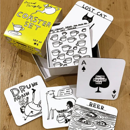 David Shrigley Art Coasters Set - PABOOM