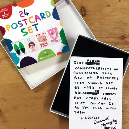 David Shrigley Boxed Set Postcards - PABOOM