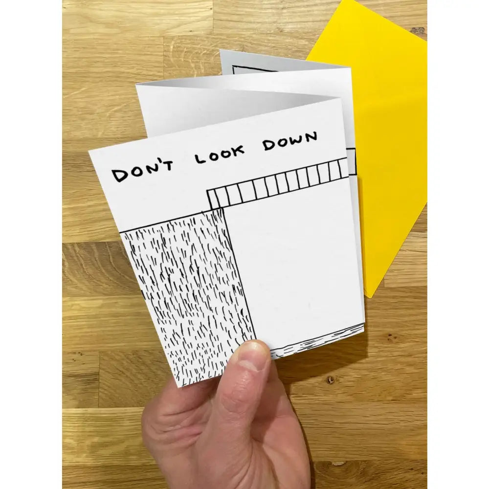 Don't Look Down Concertina Card - PABOOM