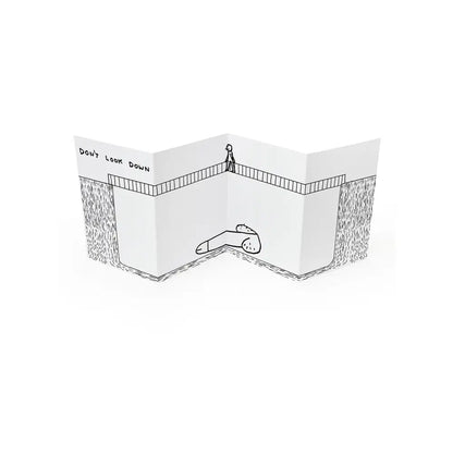 Don't Look Down Concertina Card - PABOOM