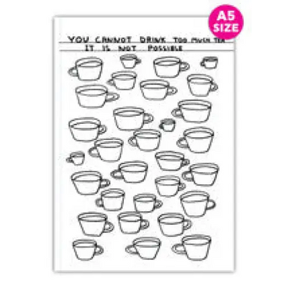 Drink Too Much Tea A5 Notebook - PABOOM