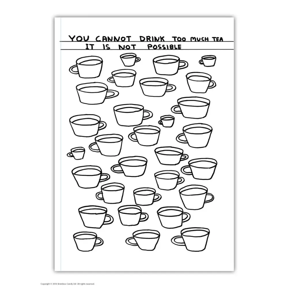Drink Too Much Tea  A6 Notebook - PABOOM
