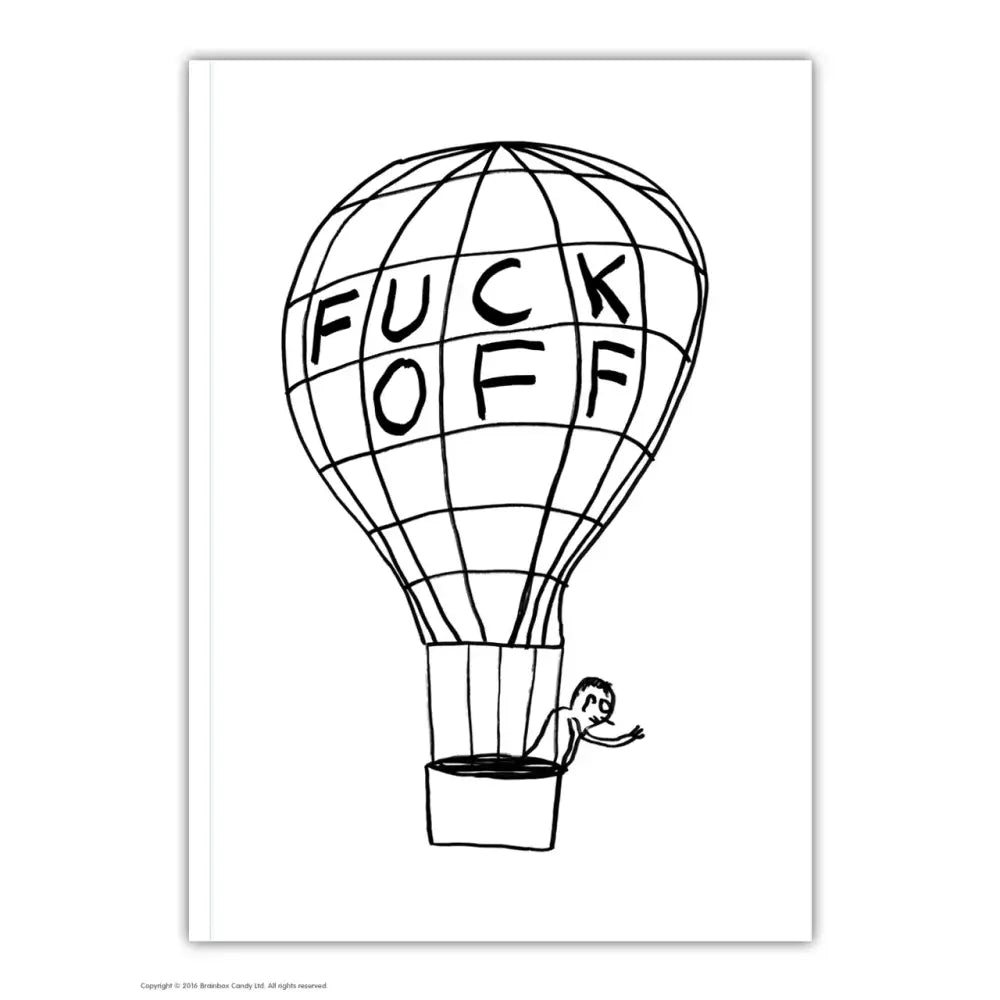 Fuck Off Balloon A6 Notebook - PABOOM
