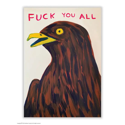 David Shrigley x Brainbox Candy - Fuck You All Postcard