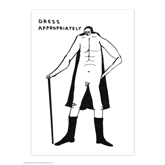 David Shrigley x Brainbox Candy - Funny A6 Art Postcard by Dress Appropriately