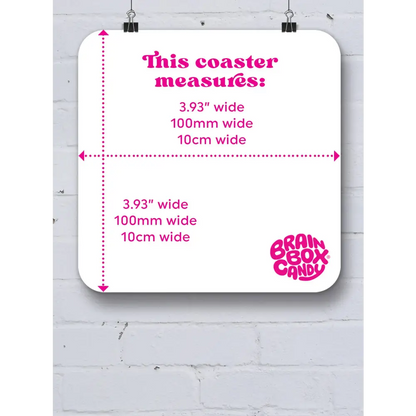 David Shrigley x Brainbox Candy - Funny Gift Coaster - Do Not Doubt Yourself