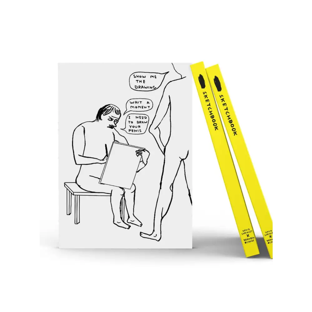 David Shrigley x Brainbox Candy - Funny Gift - Show Me Drawing Sketchbook