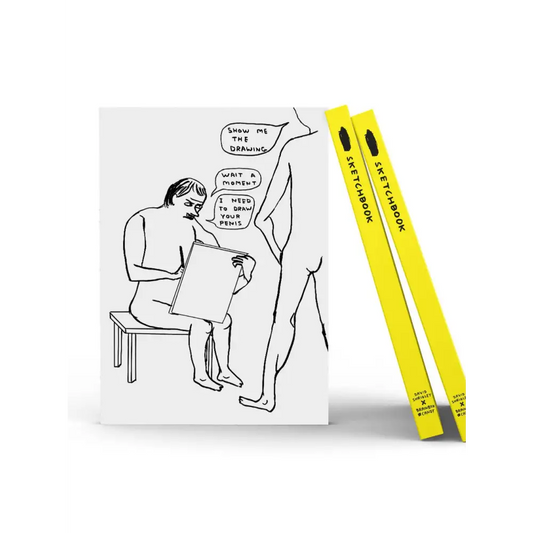 David Shrigley x Brainbox Candy - Funny Gift - Show Me Drawing Sketchbook