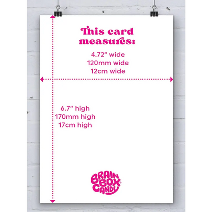 David Shrigley x Brainbox Candy - Funny Greetings Card By - Sleep On The Bed