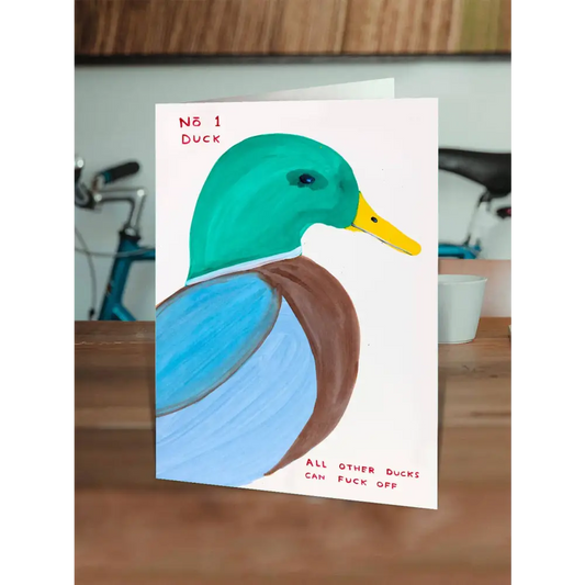 David Shrigley x Brainbox Candy - Funny Greetings Card - No. 1 Duck