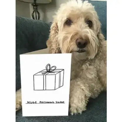 Huge Poisonous Snake Xmas Card - PABOOM