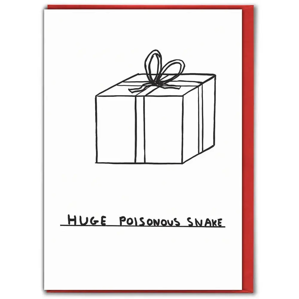 Huge Poisonous Snake Xmas Card - PABOOM